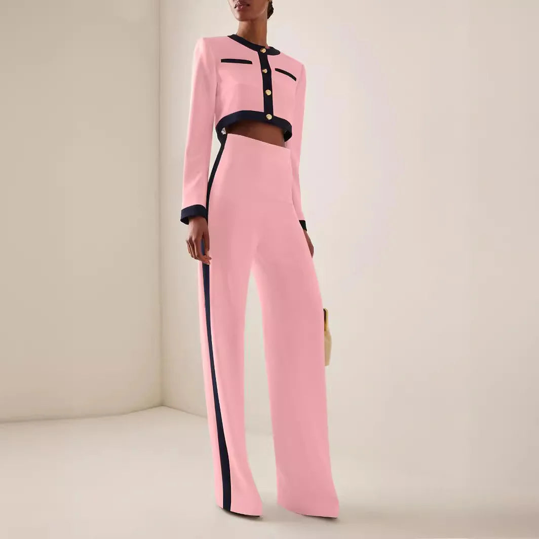 Conjunto de Blusa Manga Longa e Calça Reta Joyce