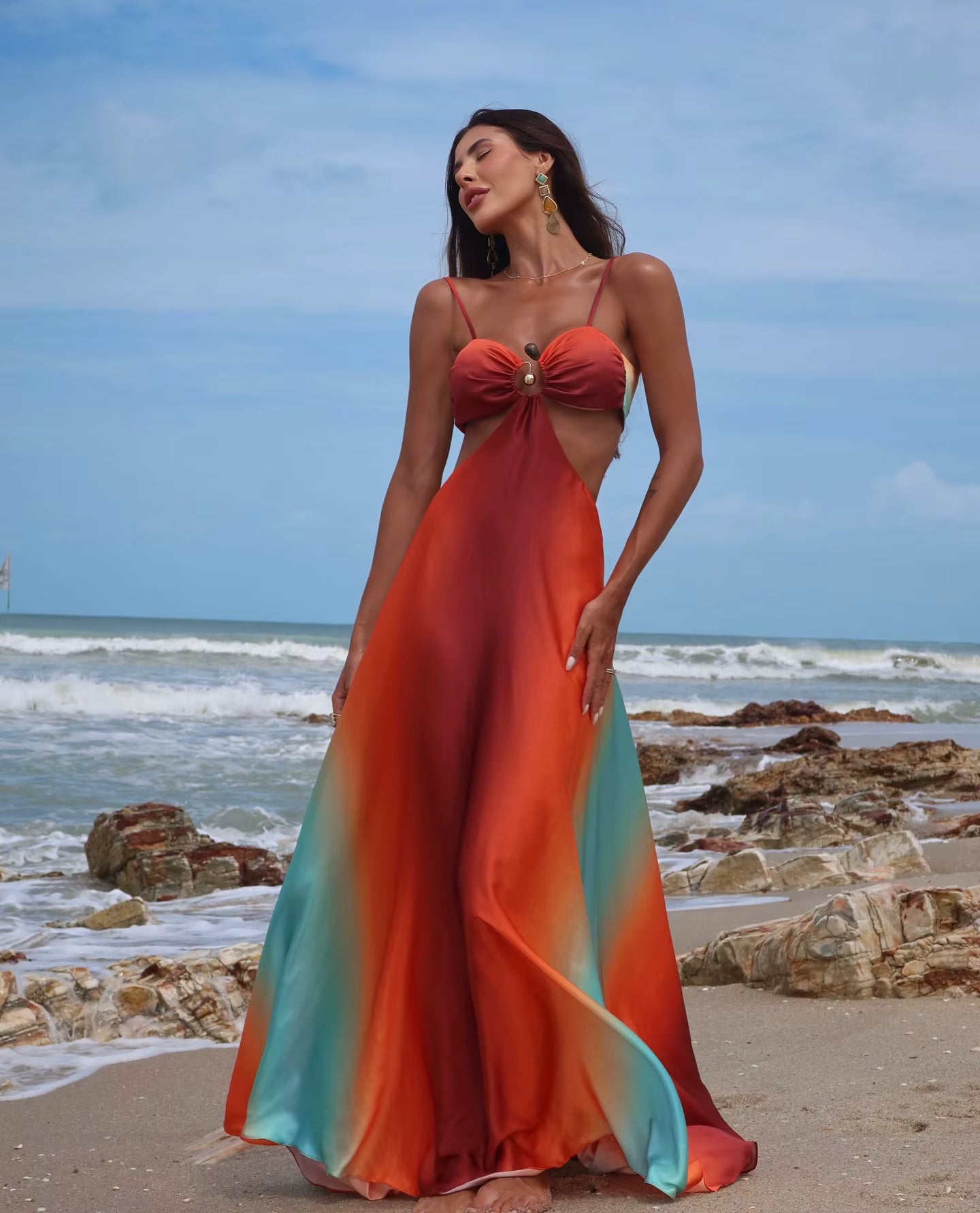 Vestido Feminino Sunset Glow – Elegância, Cor e Sensualidade na Medida Certa