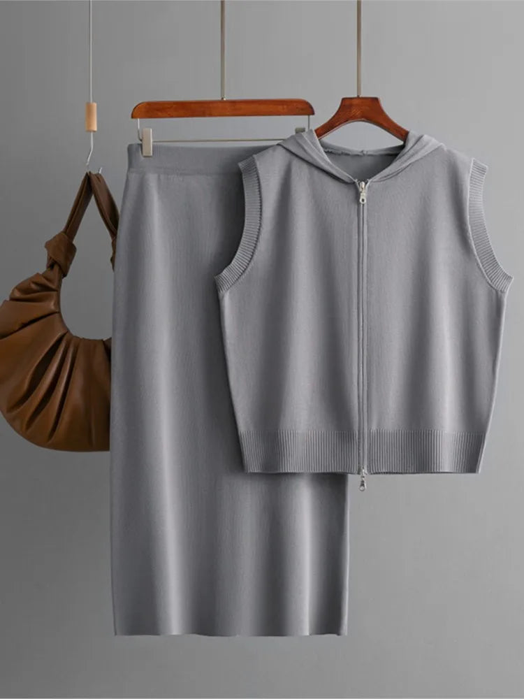 Conjunto Blusa Regata e Saia Longa - Conforto e Charme