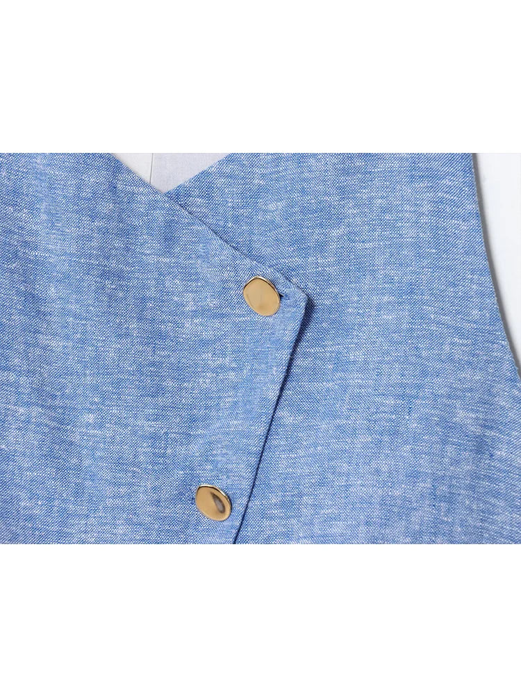 Conjunto Blusa Colete e Calça Pantalona Rafaella - Elegância Clássica