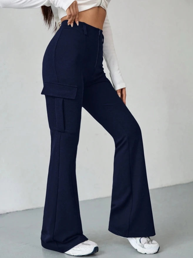 Calça Feminina Flare com Forro de Lã e Cintura Alta – Conforto, Estilo e Elegância