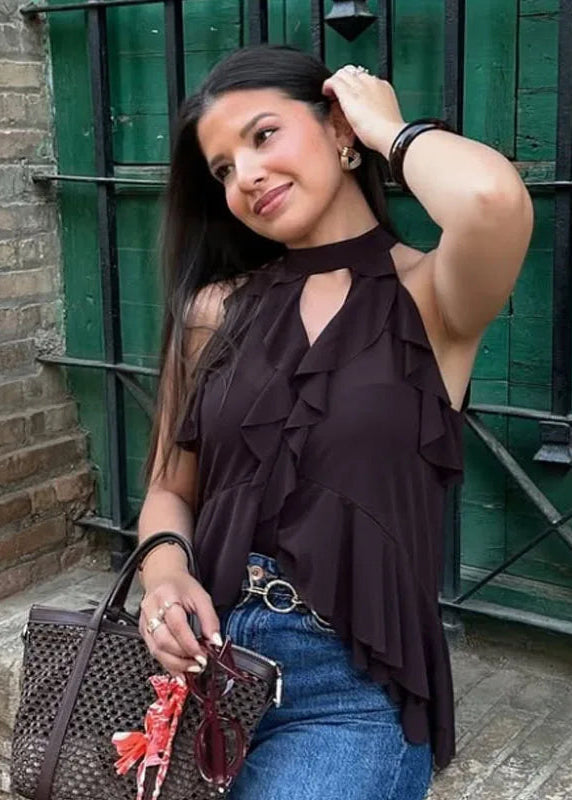 Blusa Regata com Babado Bruna – Charme e delicadeza em cada detalhe