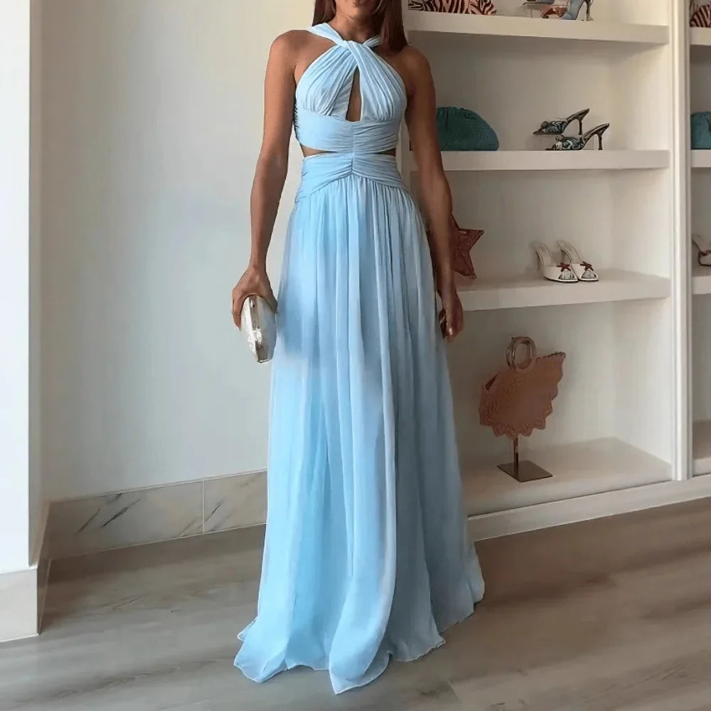 Vestido Longo Ellegance Classic – Sofisticação, Leveza e Estilo Moderno