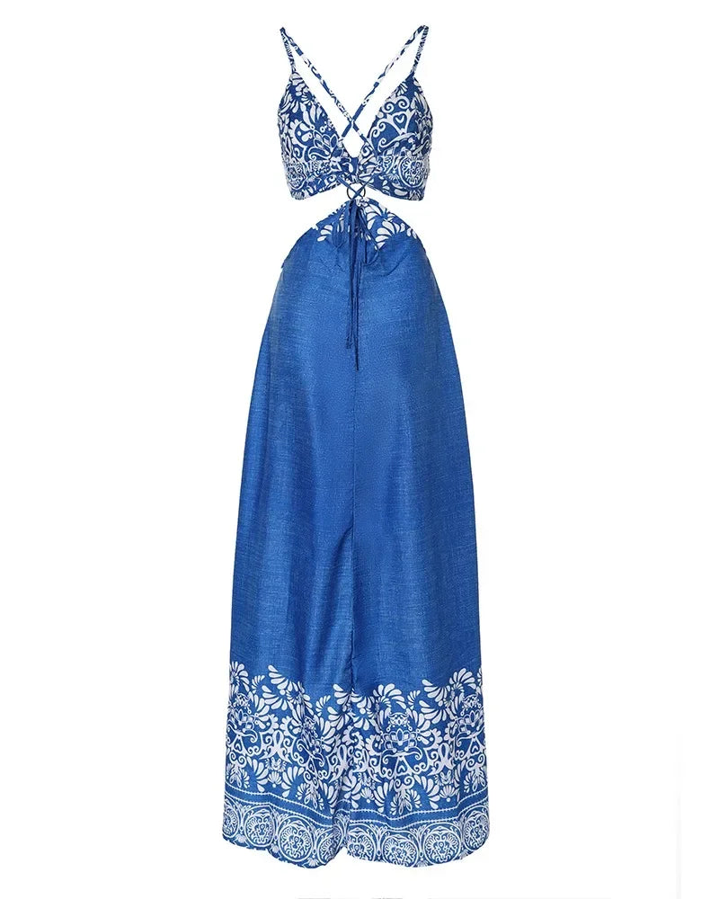Vestido Longo Blue Marina