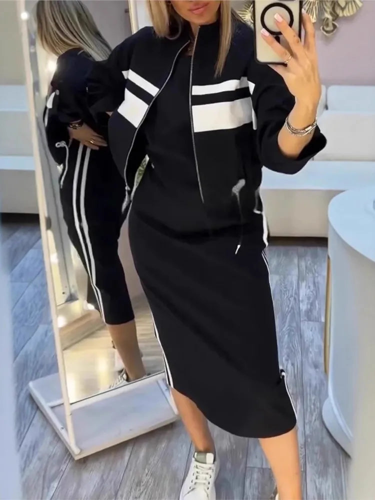 Conjunto Jaqueta Moletom e Saia Suzy