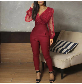 Macacão Elegante Clarissa – Brilho, Estilo e Sofisticação para Todos os Eventos