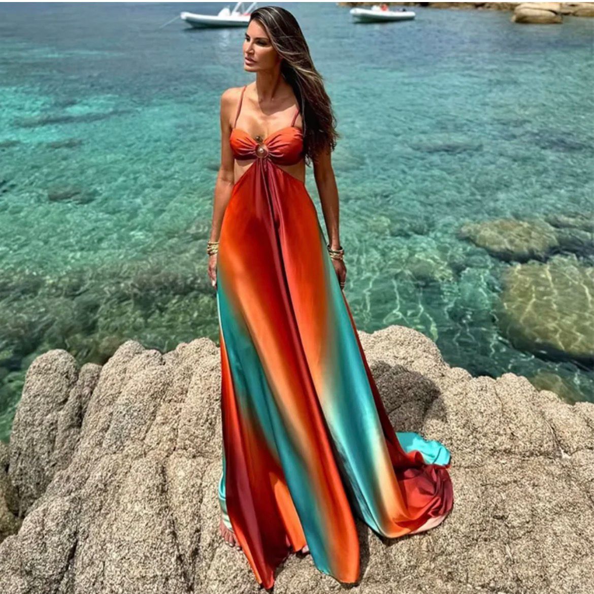 Vestido Feminino Sunset Glow – Elegância, Cor e Sensualidade na Medida Certa