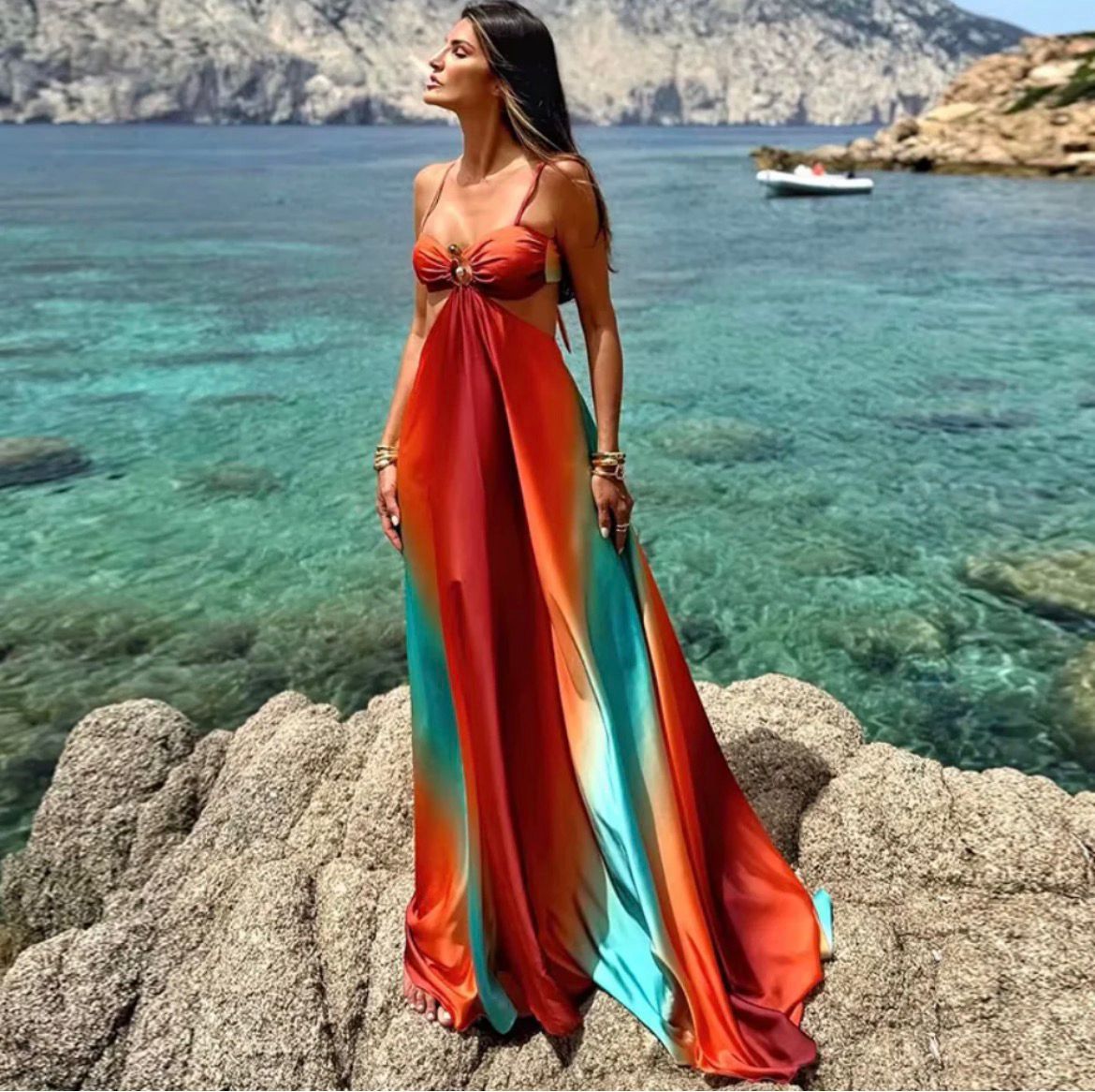 Vestido Feminino Sunset Glow – Elegância, Cor e Sensualidade na Medida Certa