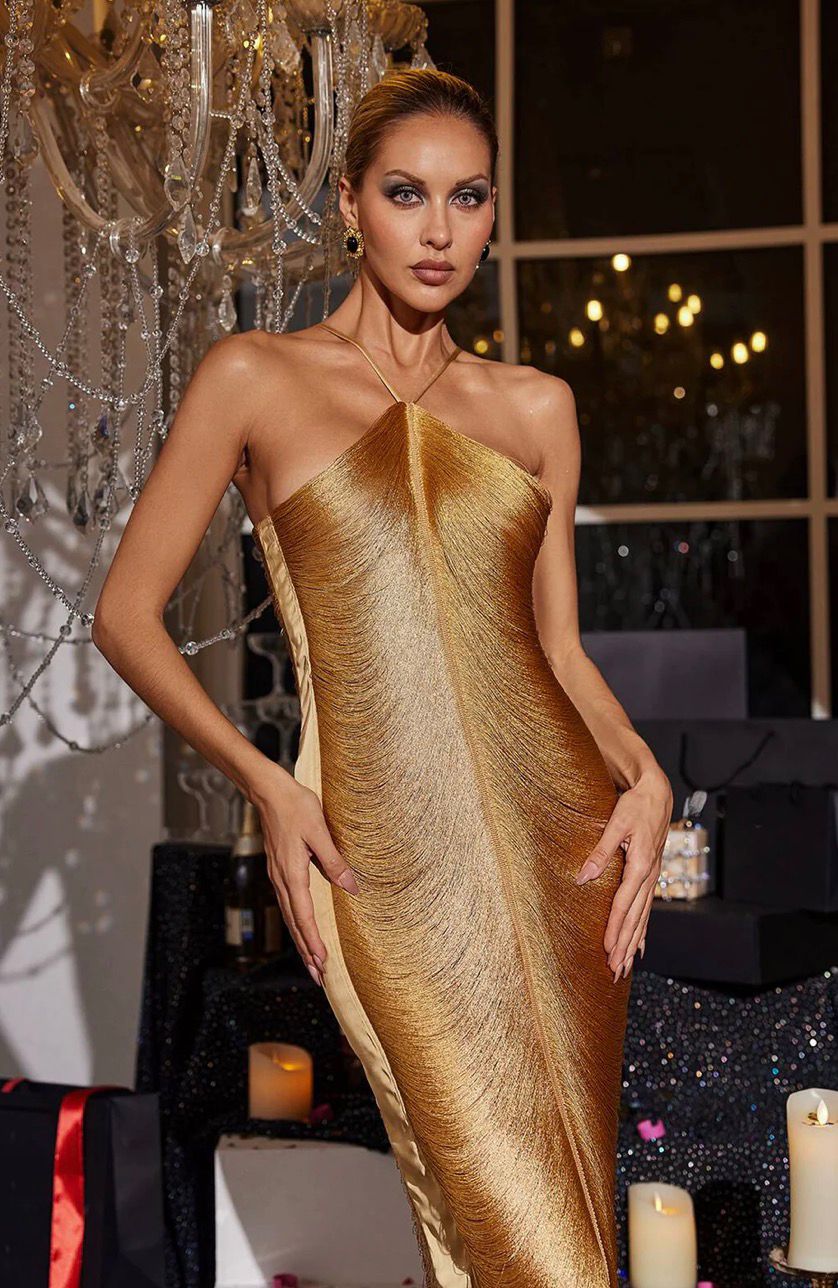 Vestido Franja Festa – Elegância Pura para Mulheres Empoderadas