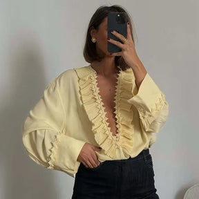 Blusa Charme Manga longa Elisa