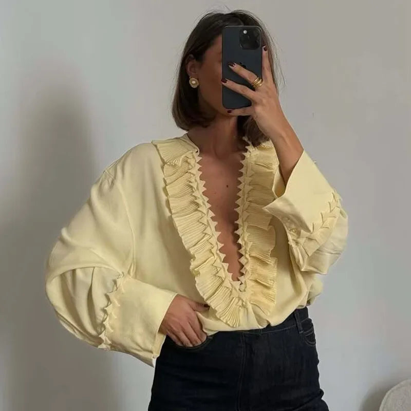 Blusa Charme Manga longa Elisa