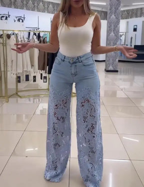 Calça Jeans Renda – Conforto, Elegância e Estilo Feminino