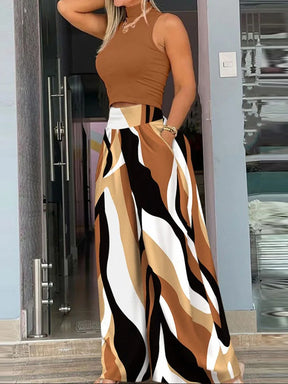 Conjunto de Calça Pantalona e Blusa Gabi