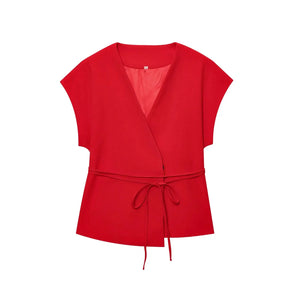 Conjunto Blusa Manga Curta e Calça Reta Gabriele