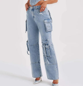 Calça Jeans Cargo – Estilo urbano, conforto e charme em cada detalhe