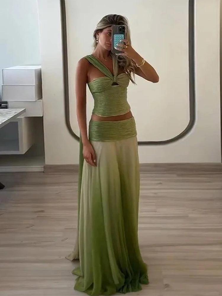 Conjunto de Saia Longa Degradê Marie