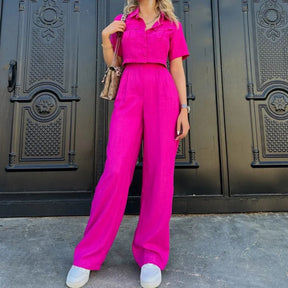 Conjunto Calça e Blusa Manga Curta Bella