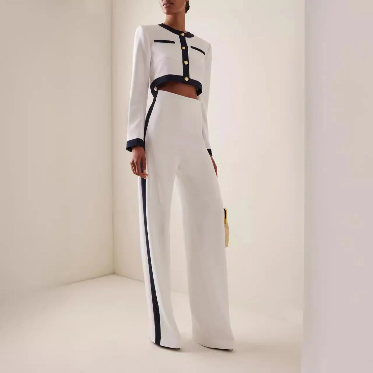 Conjunto de Blusa Manga Longa e Calça Reta Joyce