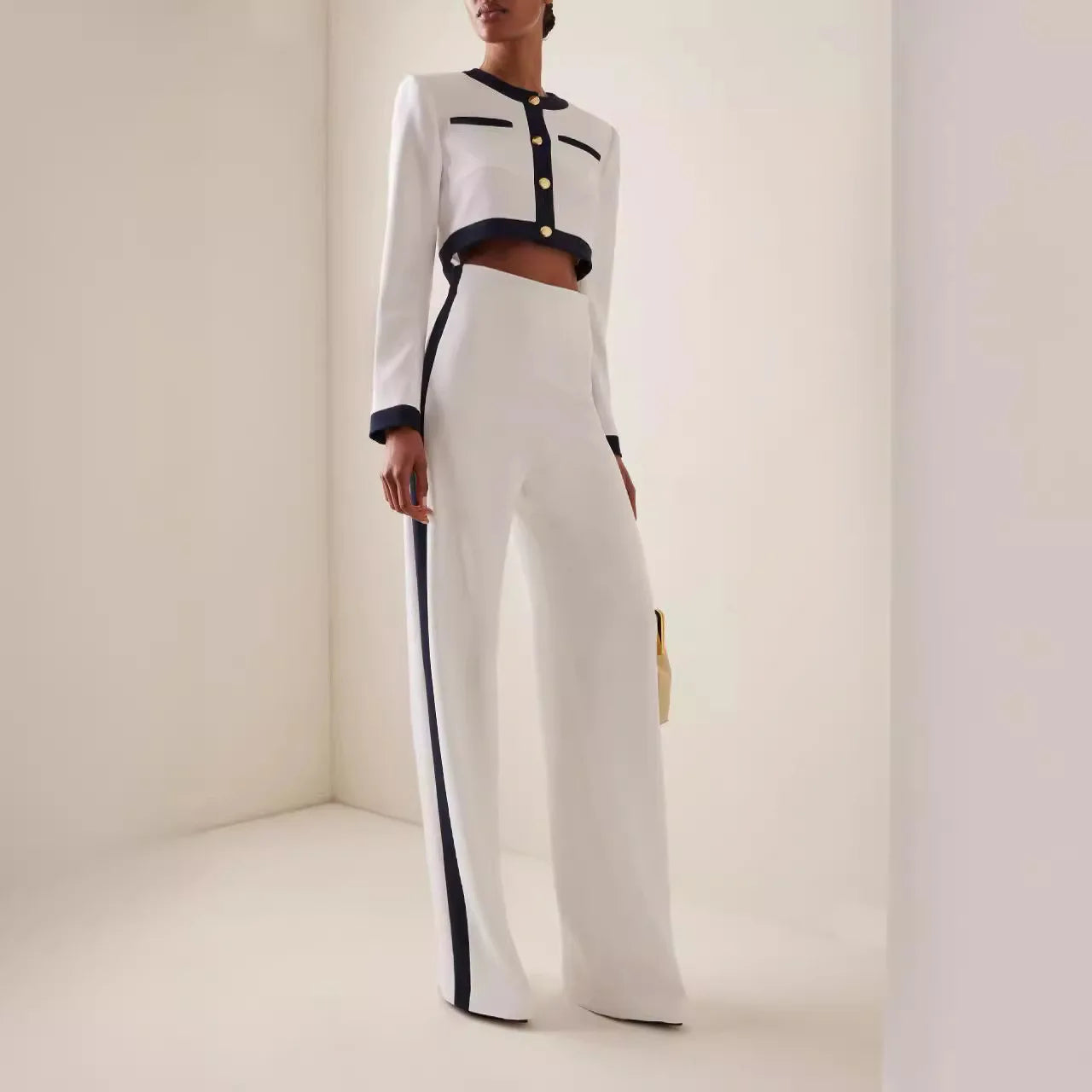 Conjunto de Blusa Manga Longa e Calça Reta Joyce