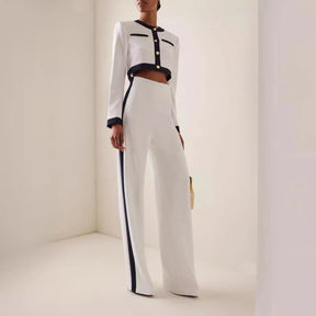 Conjunto de Blusa Manga Longa e Calça Reta Joyce