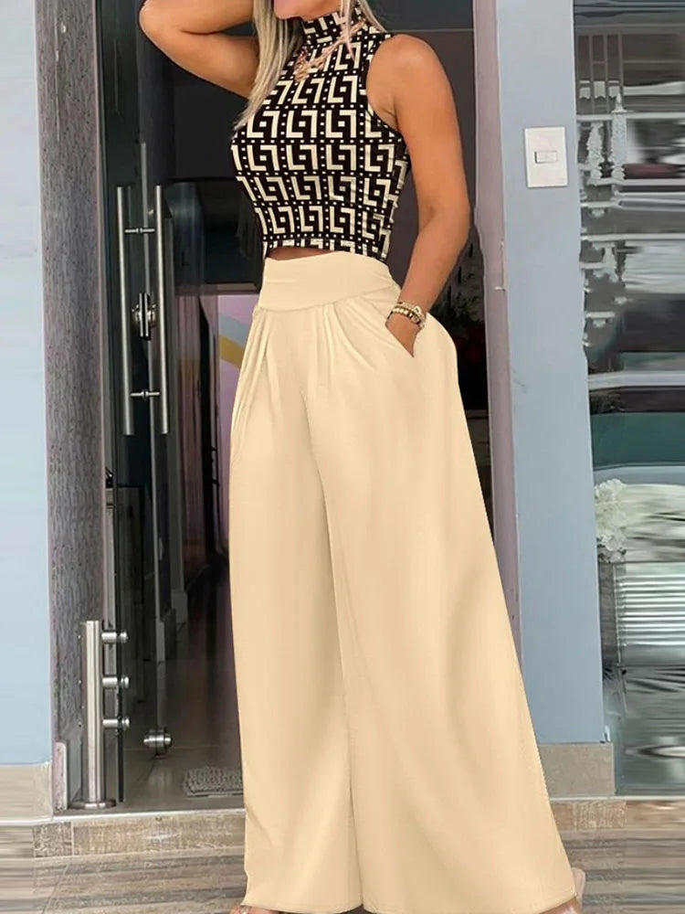 Conjunto de Calça Pantalona e Blusa Gabi