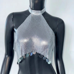 Cropped Sexy Lantejoulas Marina