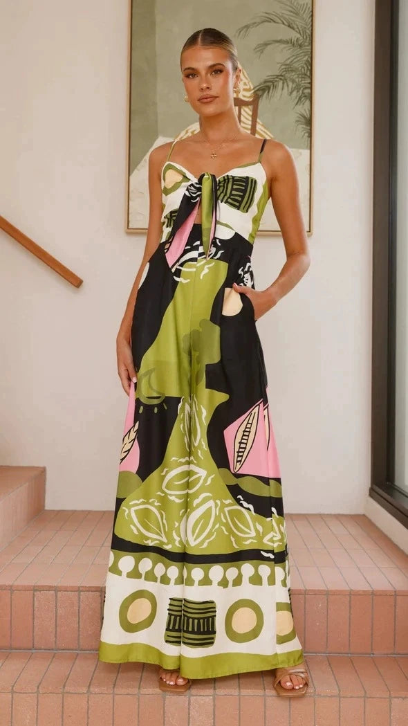 Macacão Boêmio Folhas Victoria