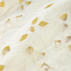 Calça Jeans Floral Bege