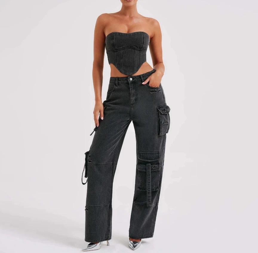 Calça Jeans Cargo – Estilo urbano, conforto e charme em cada detalhe