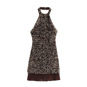 Vestido Curto Brilhante Angelica – Glamour e Elegância