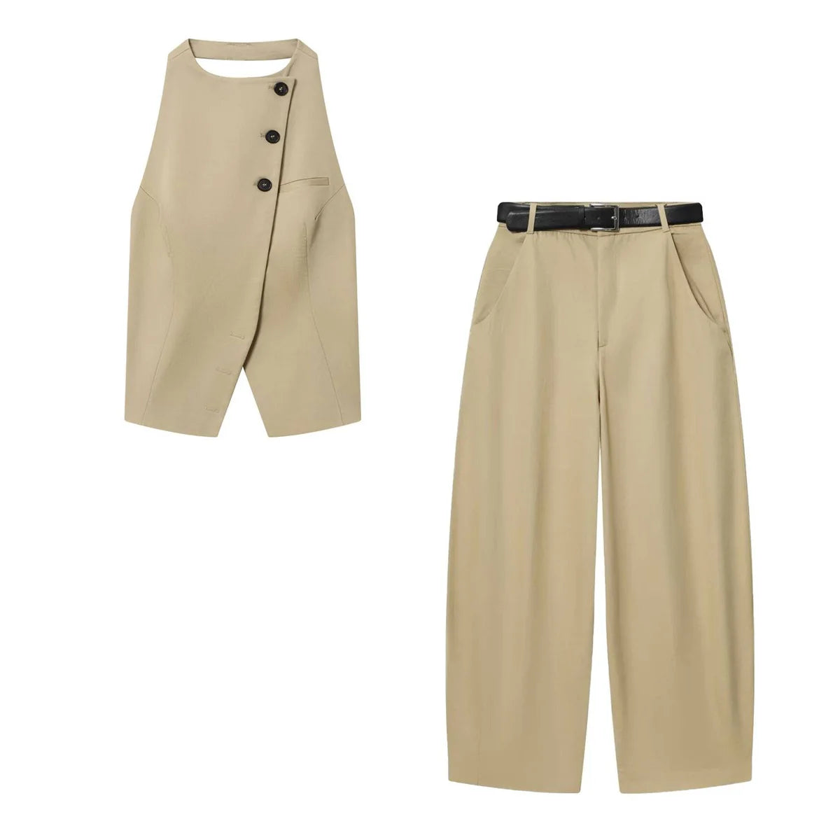 Conjunto Feminino Calça e Blusa Manga Curta Juliette – Estilo e Sofisticação