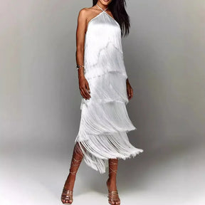 Vestido Feminino Franja Maya – Alta Elegância