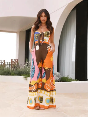 Macacão Boêmio Folhas Victoria