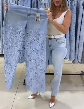 Calça Jeans Renda – Conforto, Elegância e Estilo Feminino