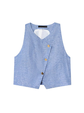 Conjunto Blusa Colete e Calça Pantalona Rafaella - Elegância Clássica