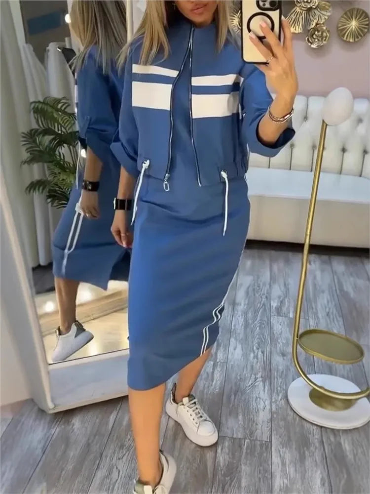 Conjunto Jaqueta Moletom e Saia Suzy