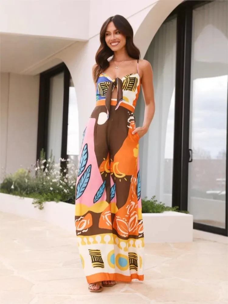 Macacão Boêmio Folhas Victoria