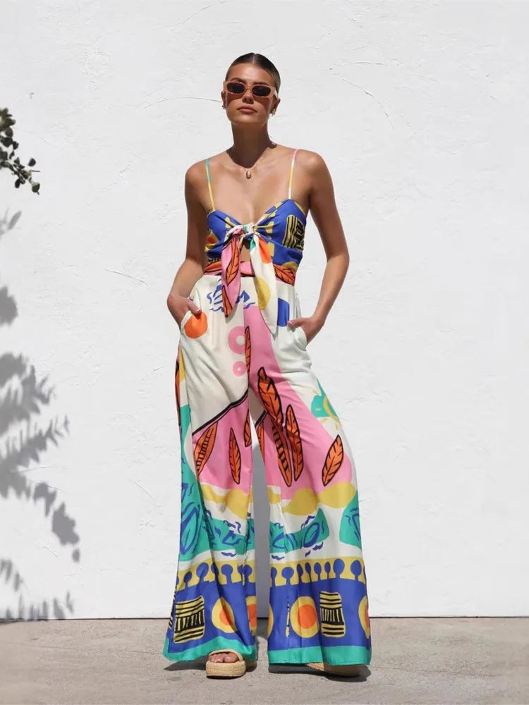 Macacão Boêmio Folhas Victoria