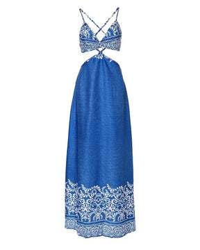 Vestido Longo Blue Marina