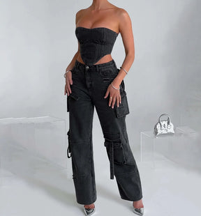 Calça Jeans Cargo – Estilo urbano, conforto e charme em cada detalhe