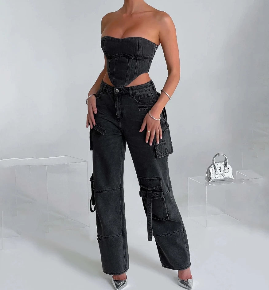 Calça Jeans Cargo – Estilo urbano, conforto e charme em cada detalhe